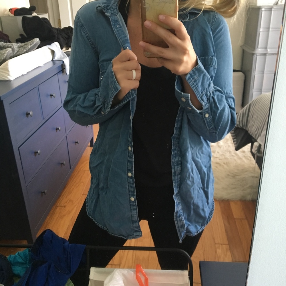 Relaxed Jean Button Up